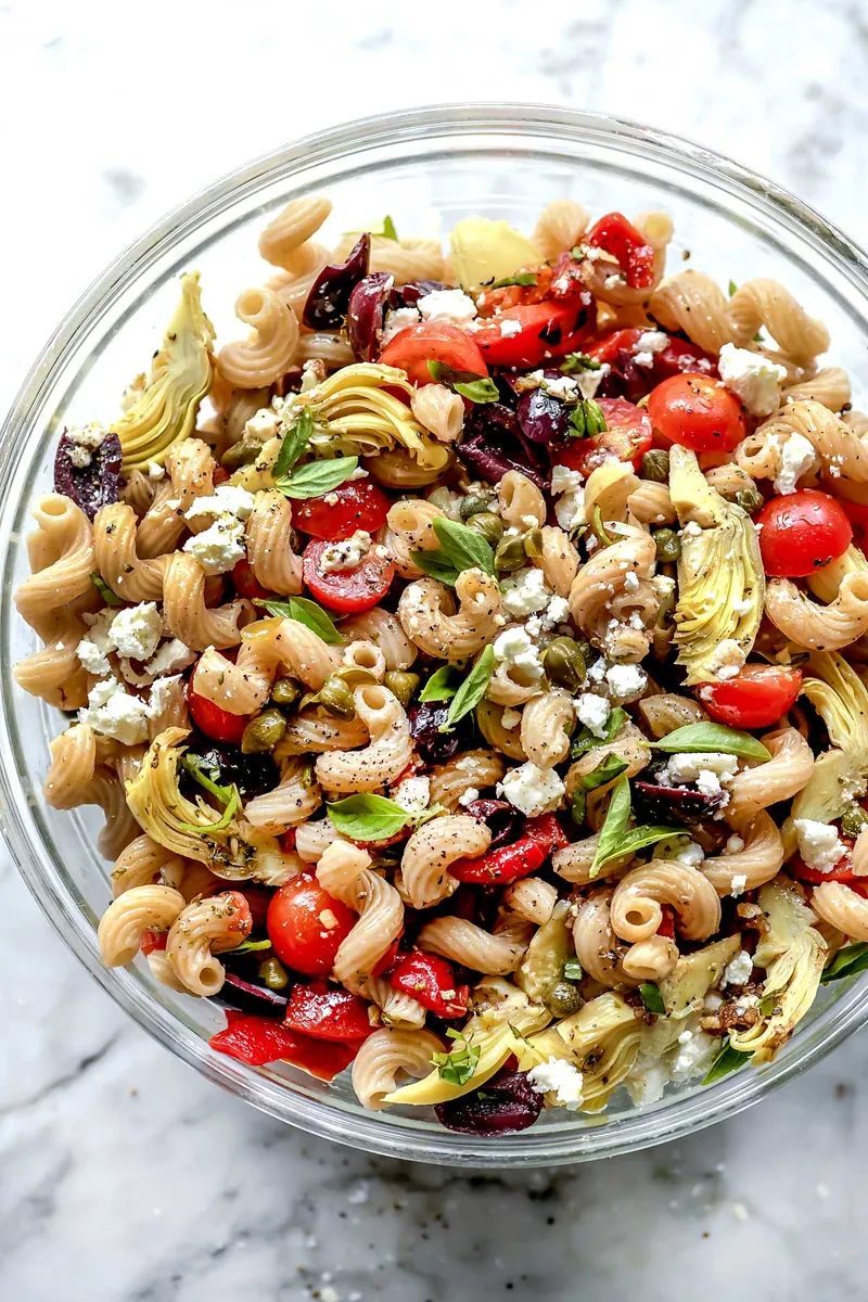 Greek Whole Wheat Pasta Salad