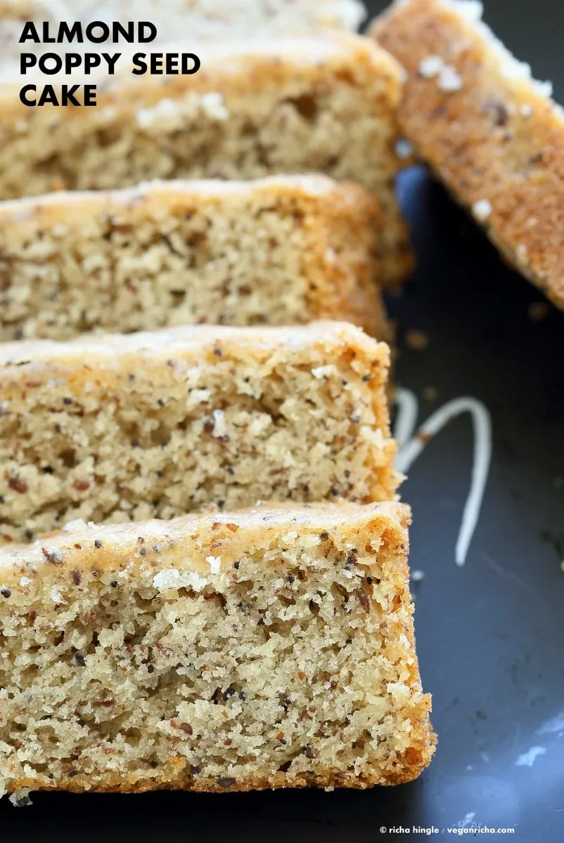 Almond Poppy Seed Cake with nuts and seeds