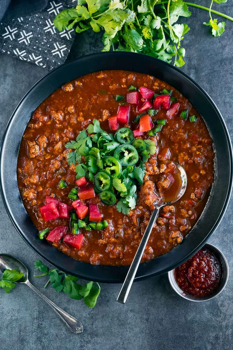Spicy Harissa Turkey Chili