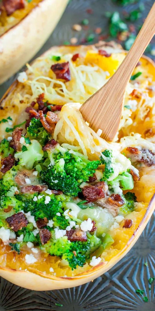 Cheesy Bacon Broccoli Squash