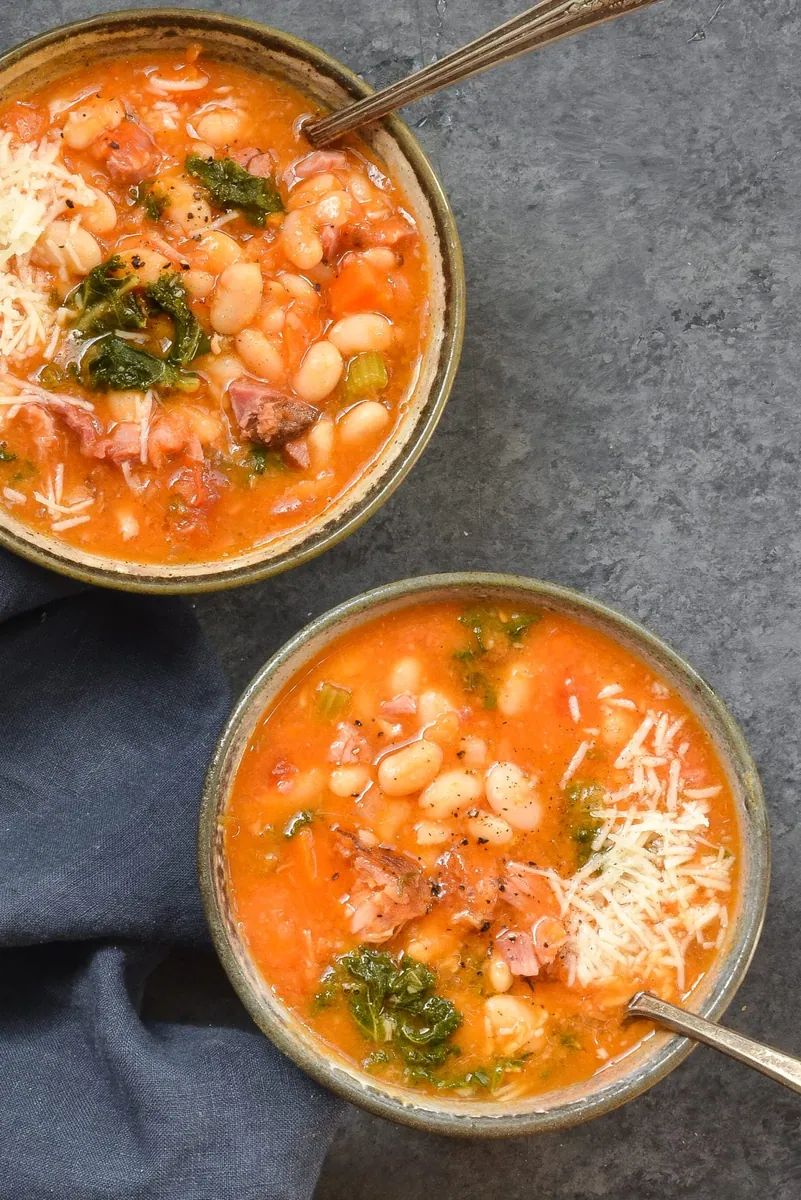 Smoky White Bean Ham Soup
