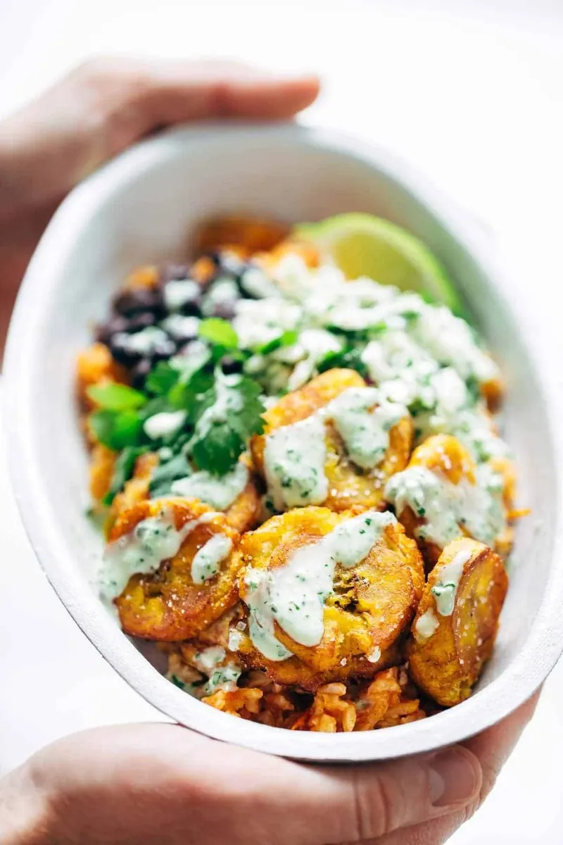 Spicy Plantain Burrito Bowls