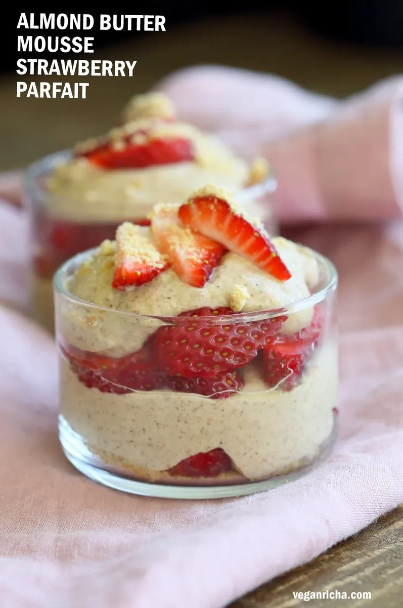 Almond Butter Strawberry Parfaits