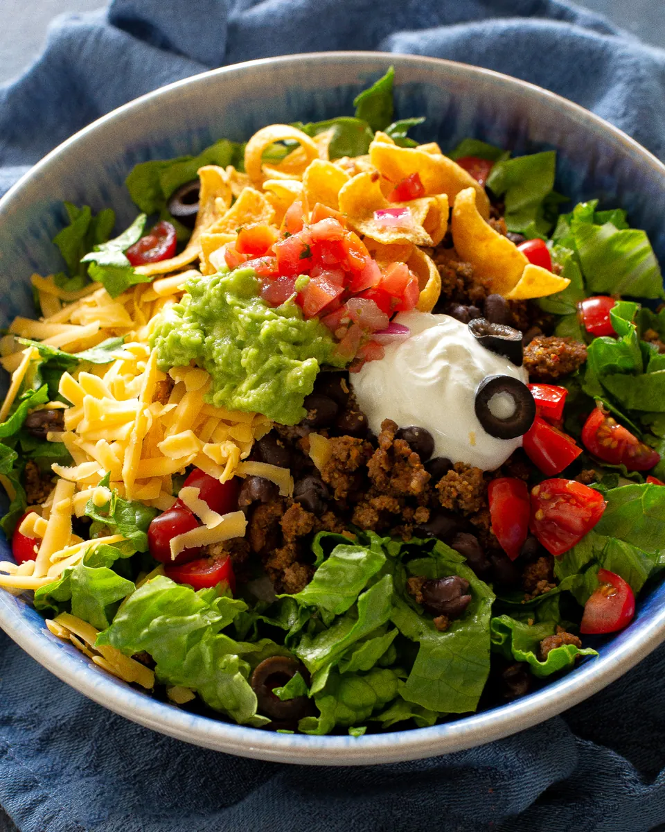 Taco Salad with ground beef