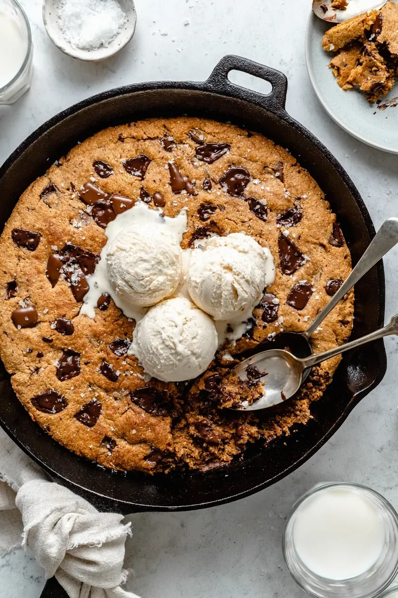 Grain Free Chocolate Skillet Cookie