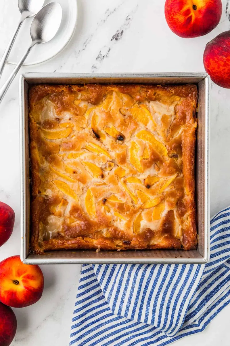 Peach Cobbler with peaches