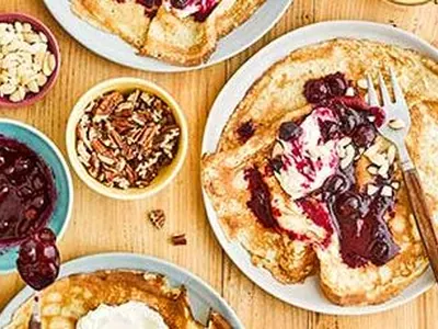 Blueberry Cheesecake Pancakes