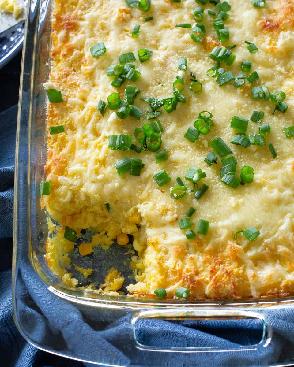 Cheesy Corn Casserole with frozen vegetables