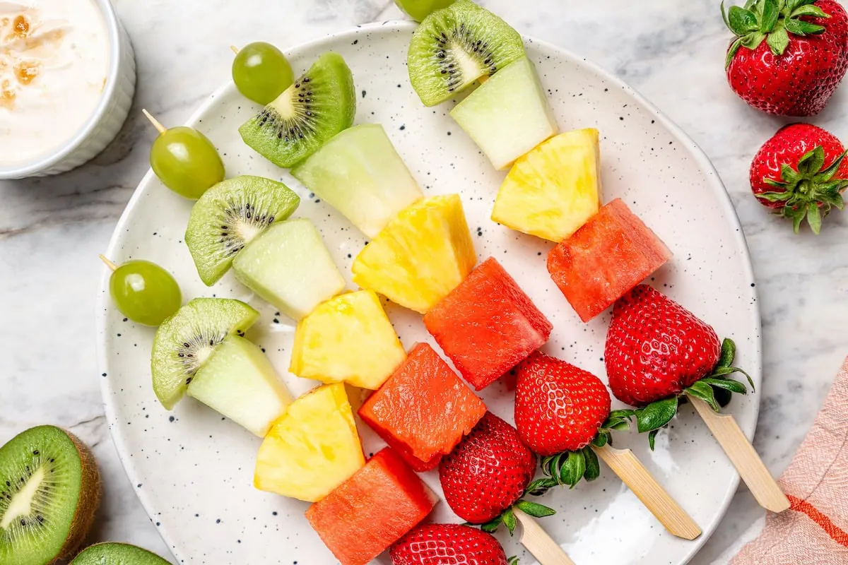 Fruit Kabobs with berries