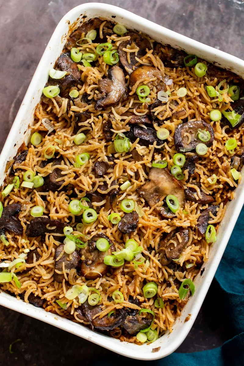 Baked Mushroom Rice