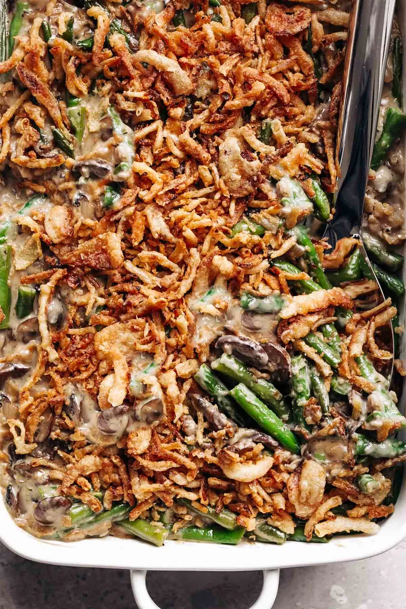 Green Bean Casserole with onions