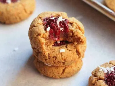 Raspberry Thumbprint Cookies