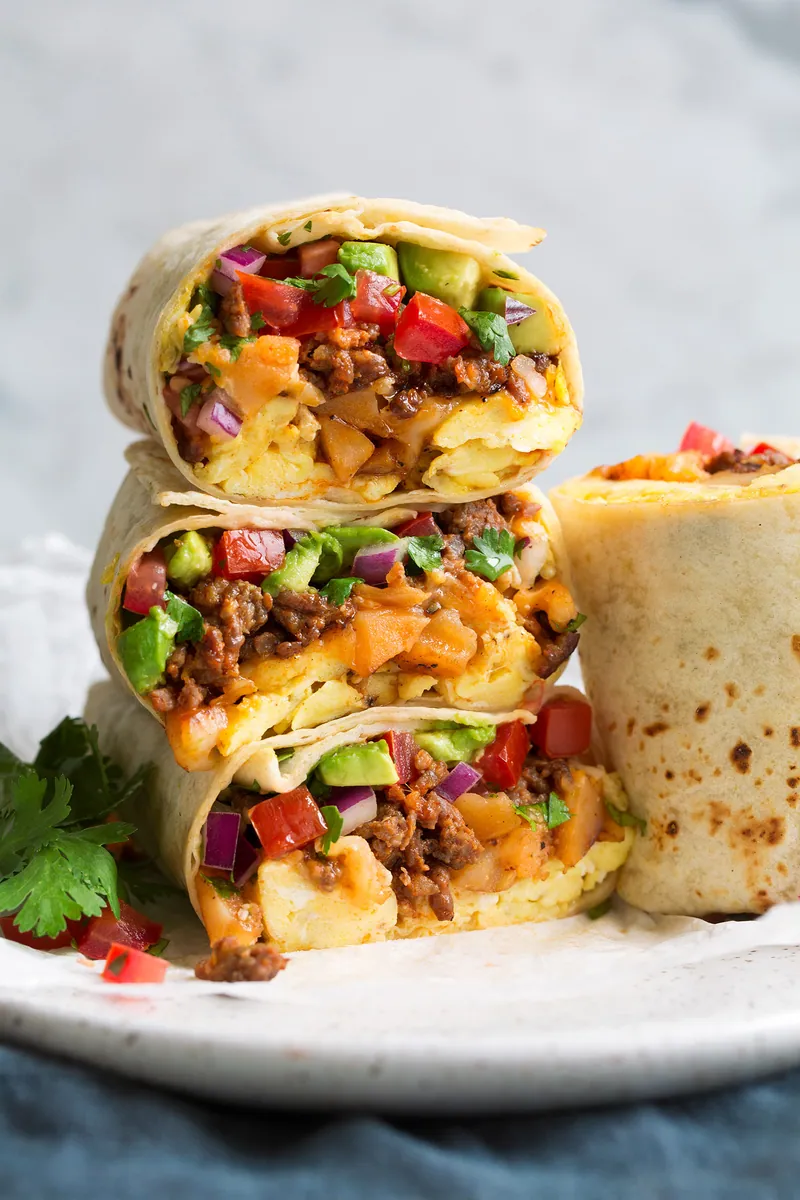 Chorizo Breakfast Burritos