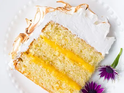 Orange Chiffon Cake with Meringue