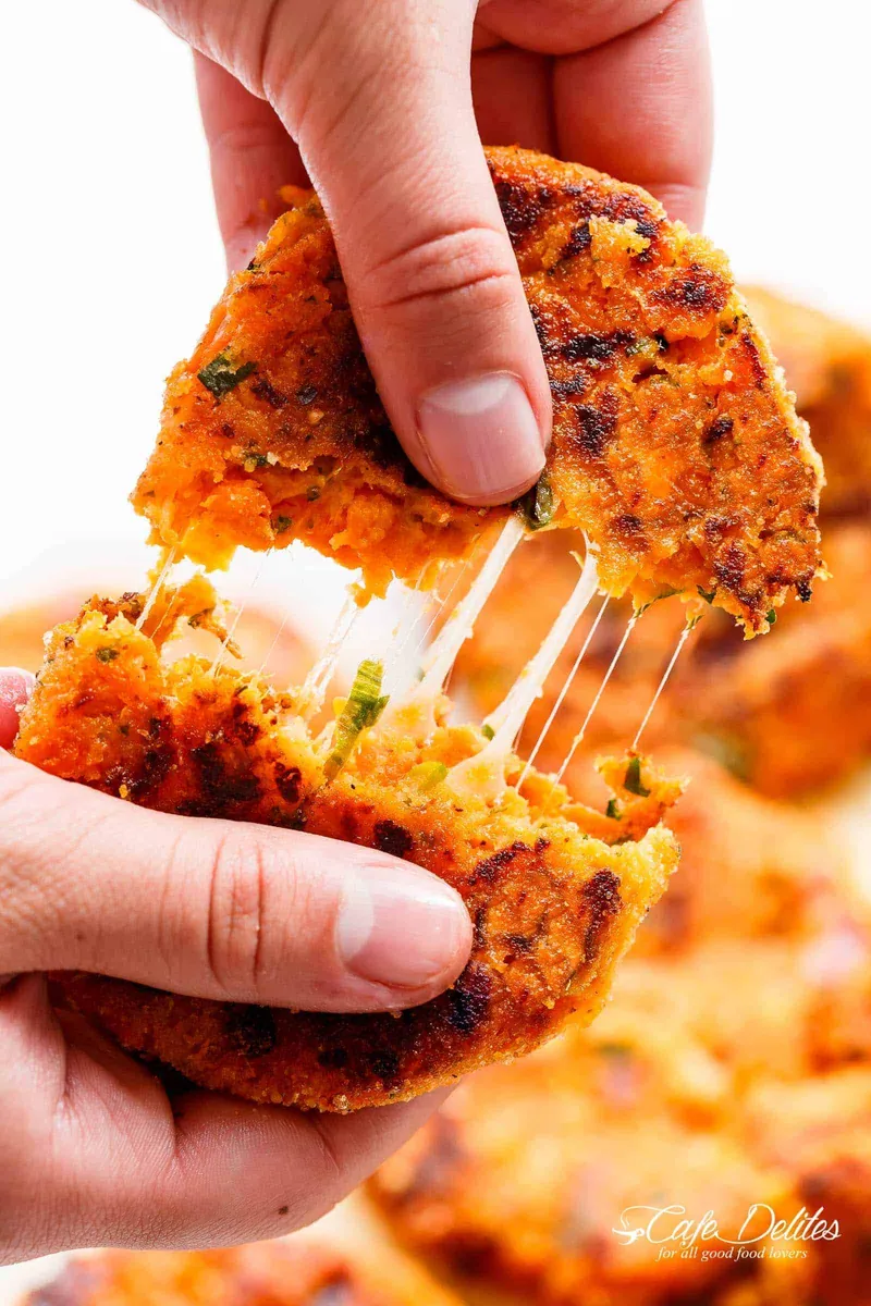 Cheesy Sweet Potato Cakes