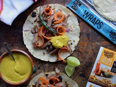 Pork Tacos with Carrot Crema