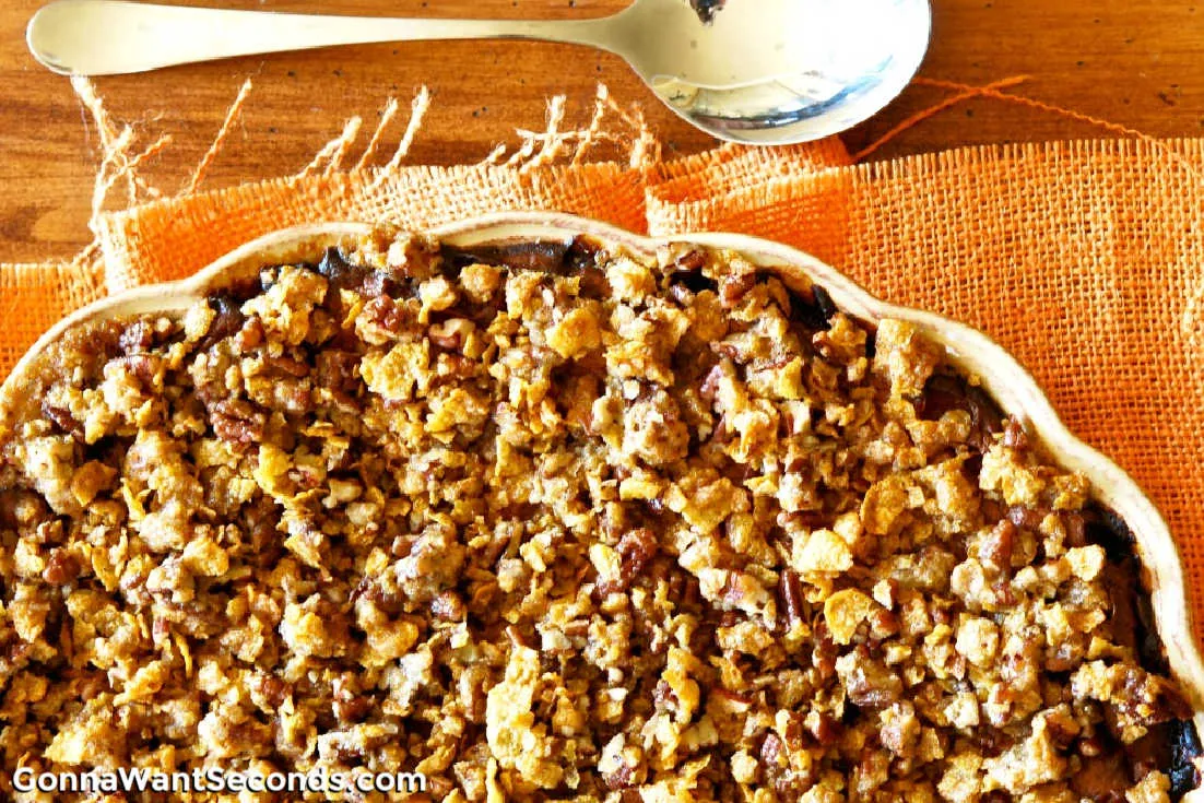Sweet Potato Casserole with butter