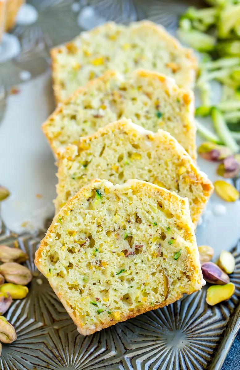 Lemon Pistachio Zucchini Bread