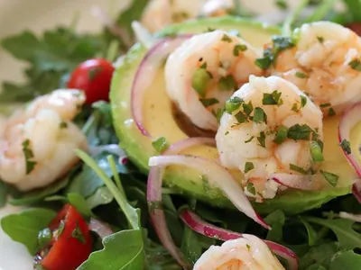 Shrimp Ceviche Stuffed Avocado