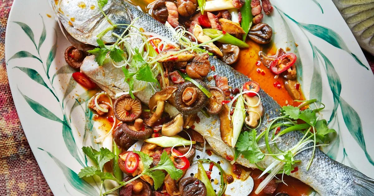 Steamed Sea Bass with Chestnuts