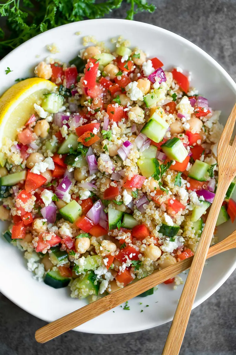 Greek Quinoa Salad with feta