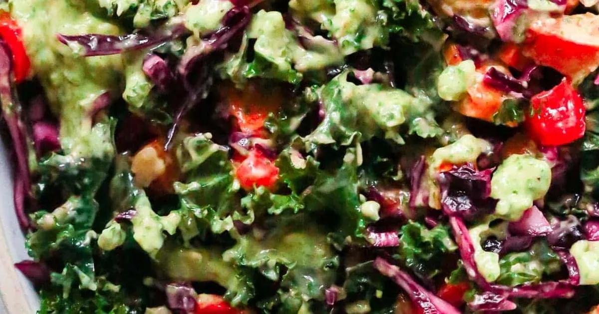 Kale Salad with Avocado Dressing