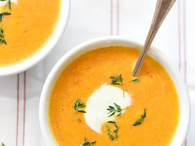 Ginger Carrot Soup with broth