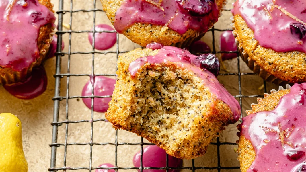 Lemon Poppy Seed Muffins with pie crust