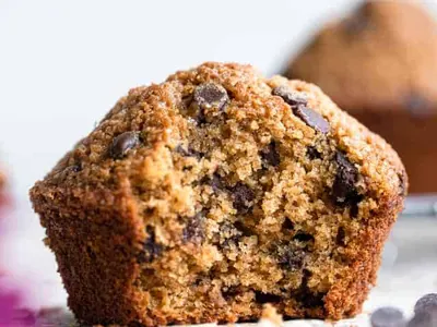 Oat Flour Chocolate Chip Muffins