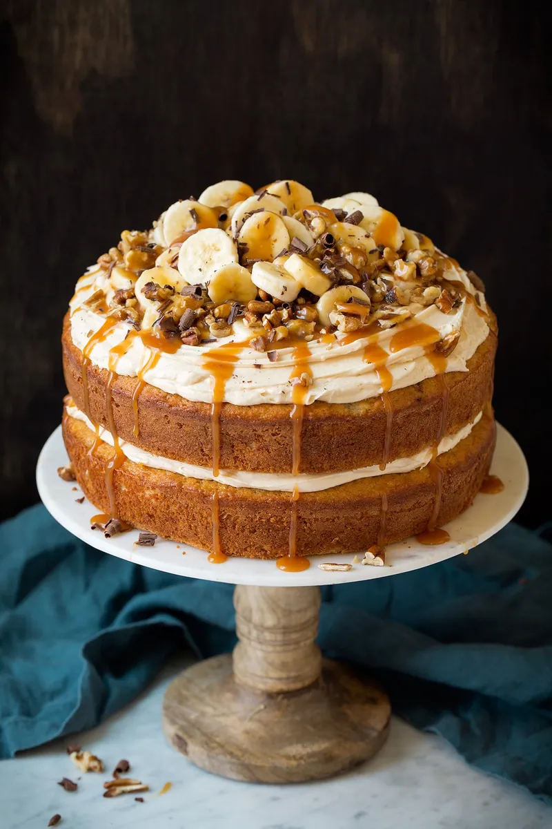 Banana Cake with Caramel Frosting