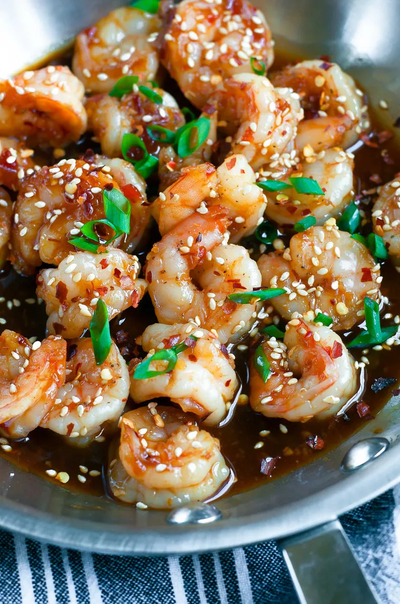 Honey Garlic Shrimp with butter
