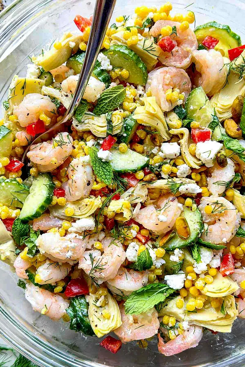 Mediterranean Shrimp Couscous Salad