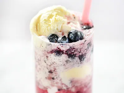 Blueberry Ice Cream Floats