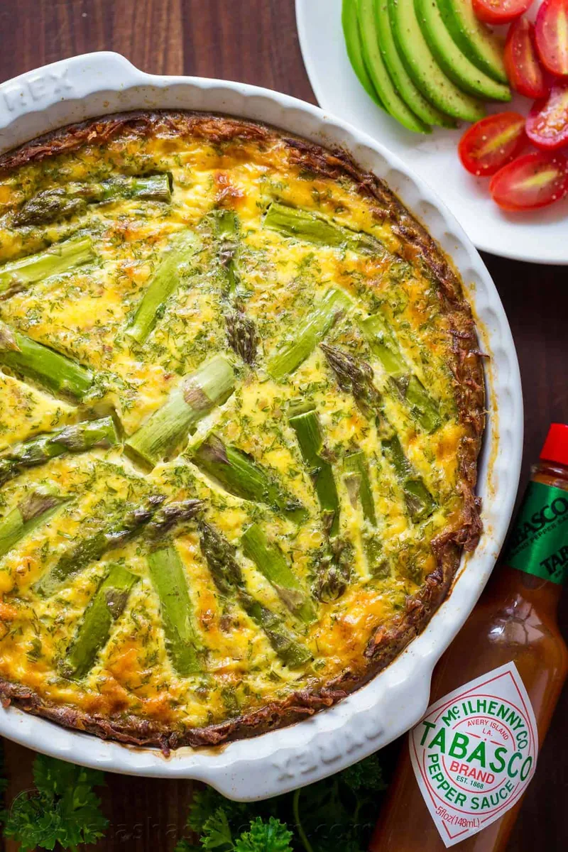 Sausage Asparagus Quiche