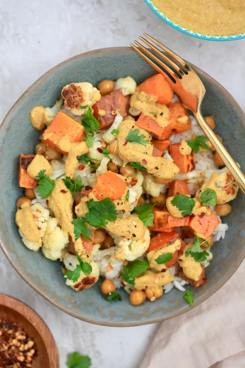 Chickpea Cauliflower Curry Bowls
