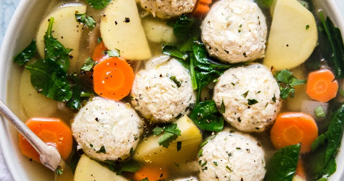 Chicken Meatball Vegetable Soup
