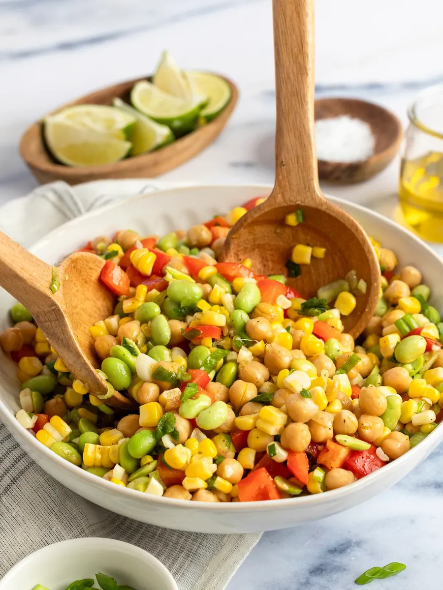 Southwest Chickpea Corn Salad
