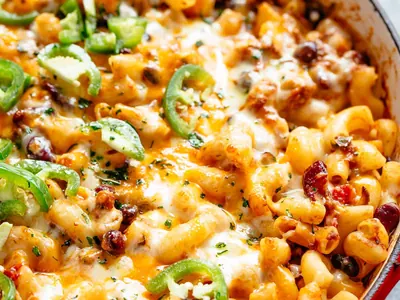 Beef Chili Mac and Cheese