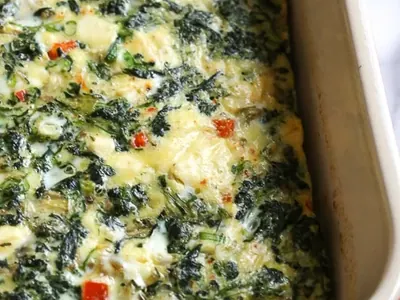 Spinach Artichoke Breakfast Bake