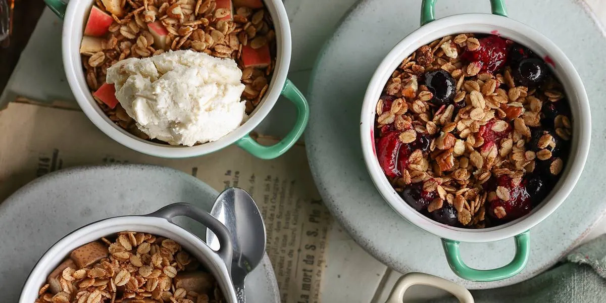 Mixed Berry Crumble with nuts and seeds