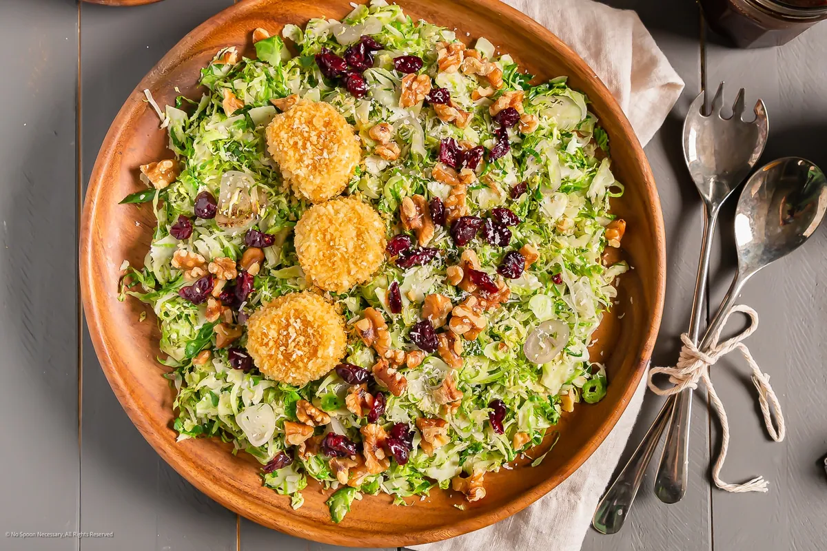 Shaved Brussels Sprout Salad with feta