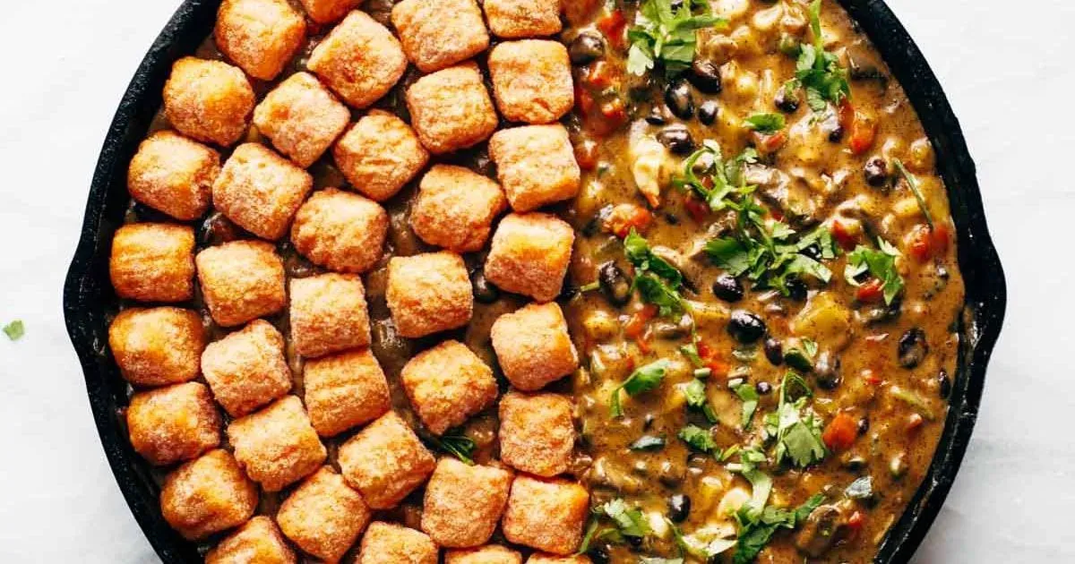 Southwest Sweet Potato Tater Tot Hotdish