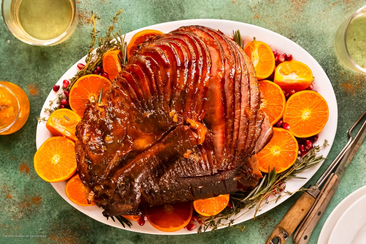 Orange Glazed Spiral Ham