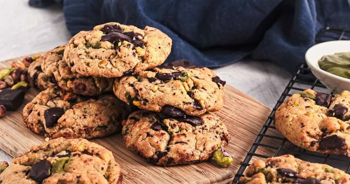 Pistachio Cream Chocolate Cookies