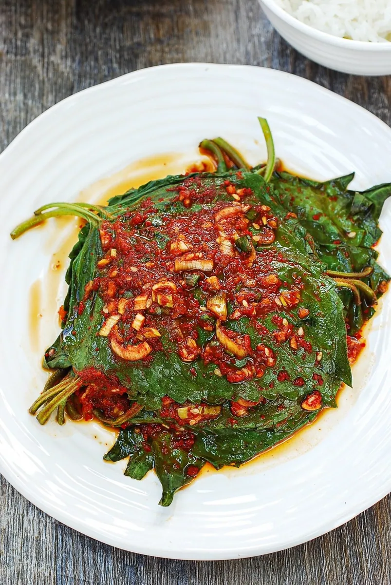 Braised Perilla Leaves