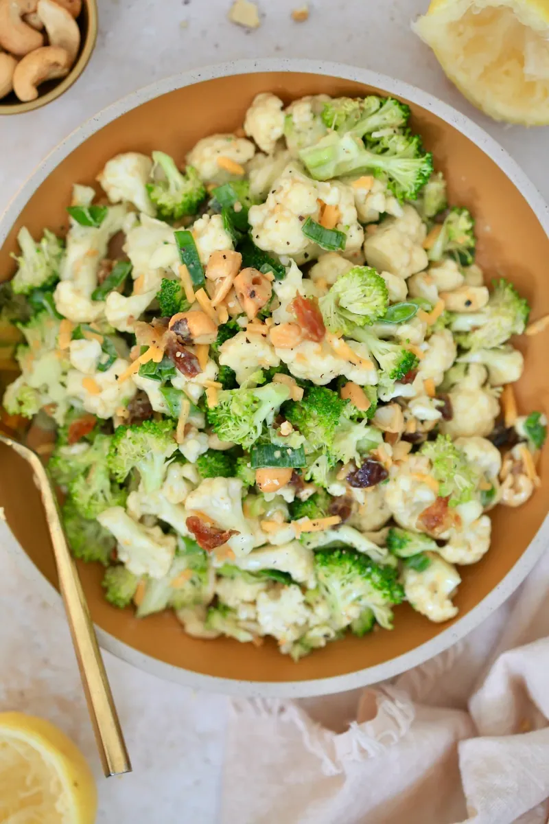Broccoli Cauliflower Salad
