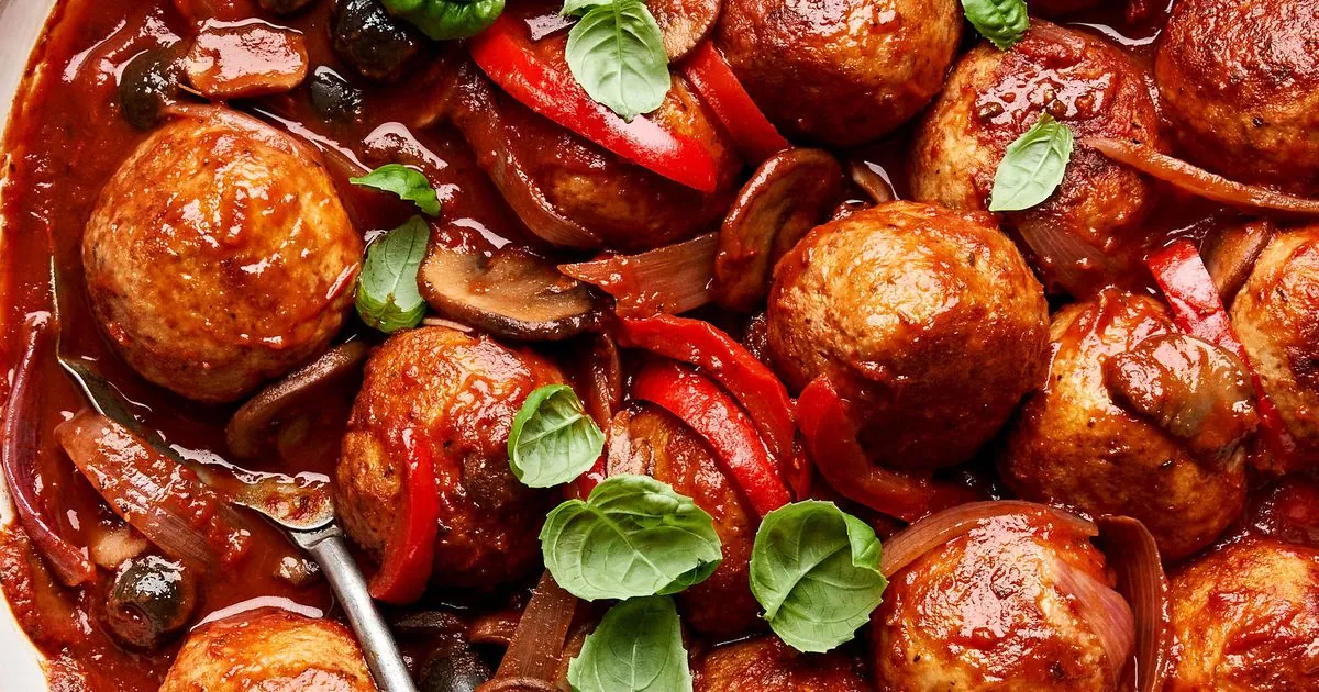 Chicken Cacciatore Meatballs