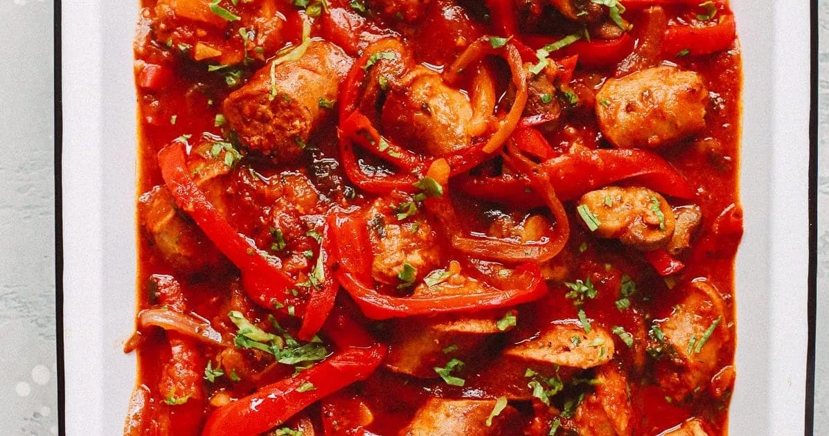 Slow Cooker Sausage and Peppers