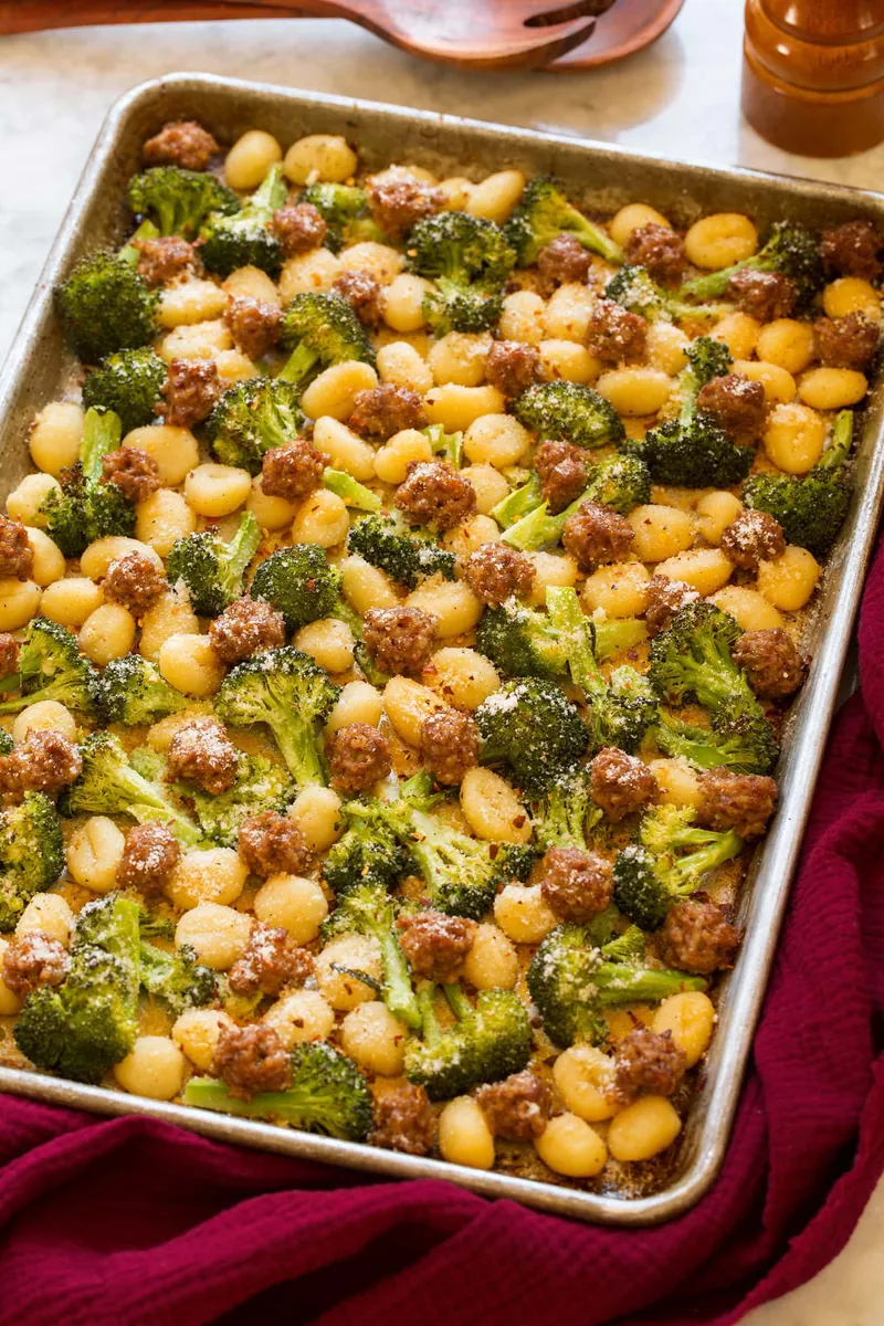 Sheet Pan Gnocchi Sausage Broccoli