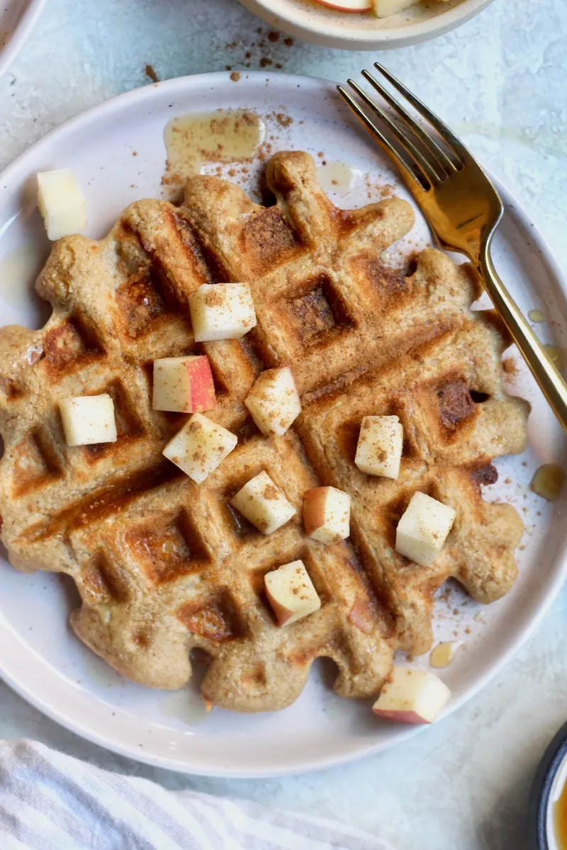 Apple Oatmeal Waffles